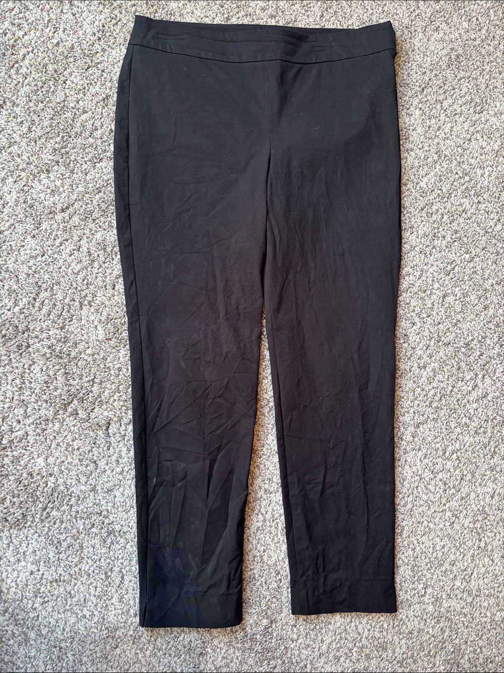 Talbots Black Cropped Ponte Ankle Pants